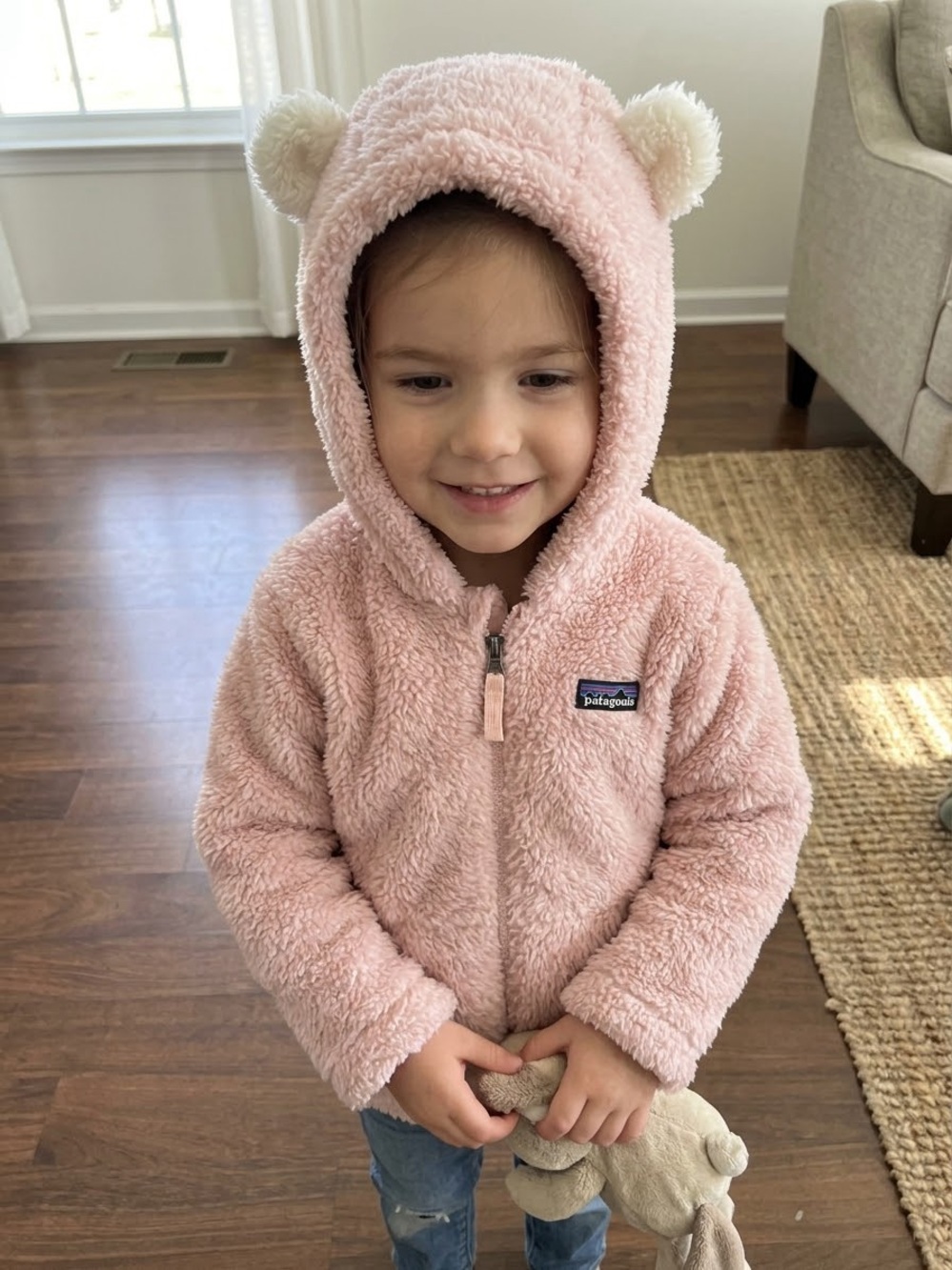 Patagonia Pink Teddy Bear Jacket Sz 4T
